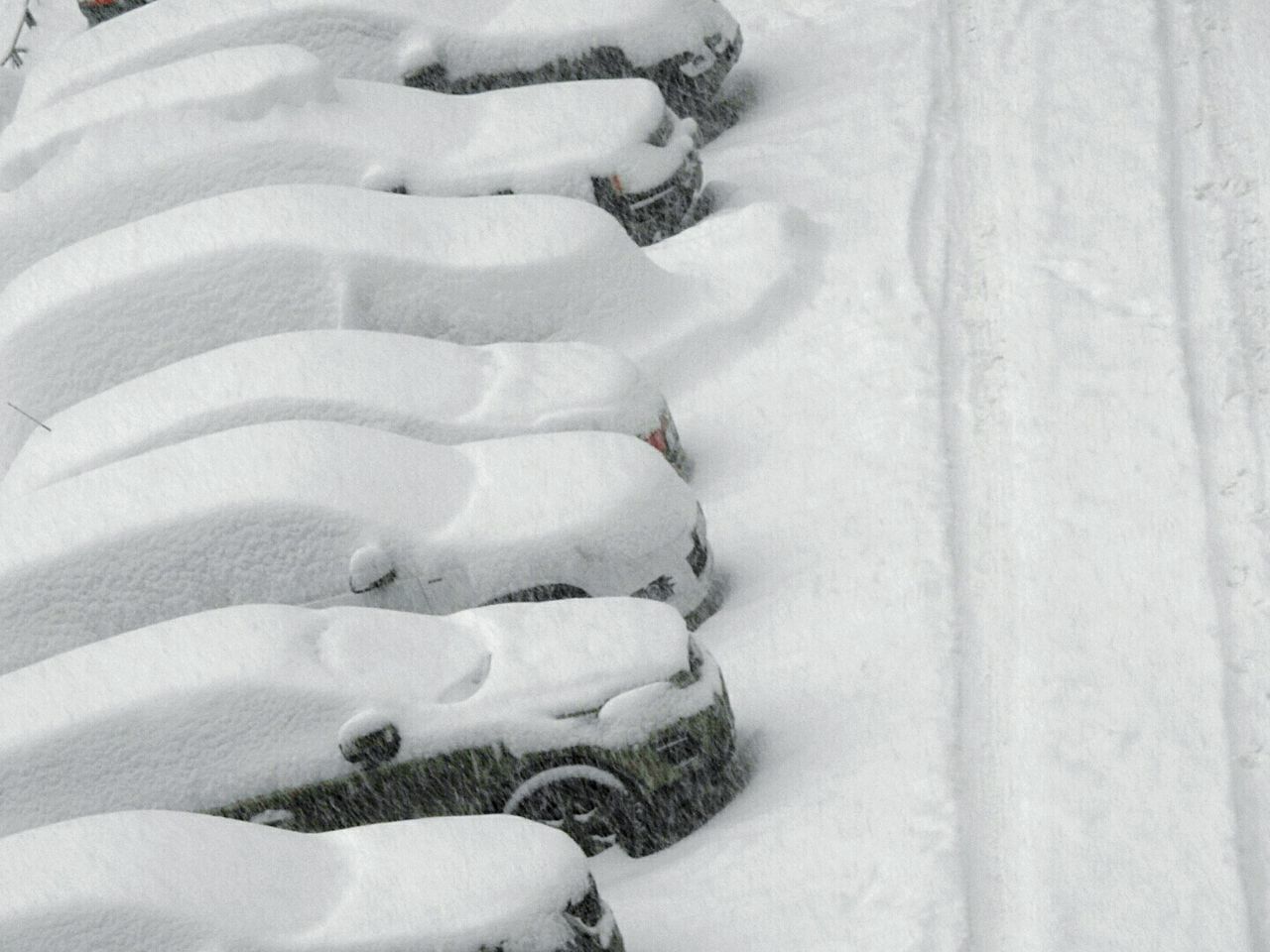 Cars in snow