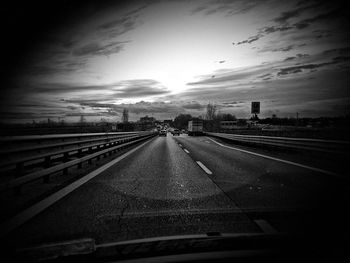 Road passing through landscape