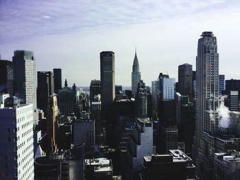 View of skyscrapers in city