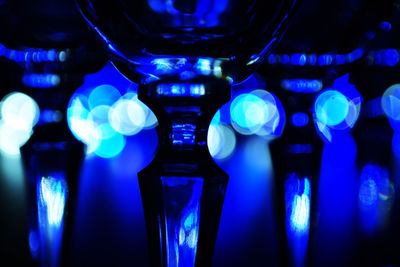 Close-up of illuminated lighting equipment