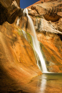 Scenic view of waterfall