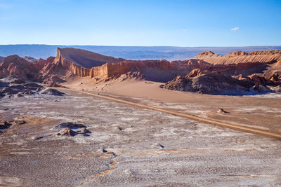 Scenic view of desert against sky