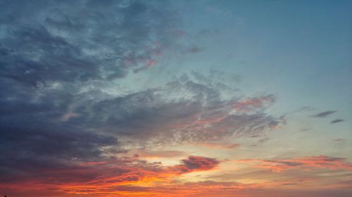 Low angle view of cloudy sky