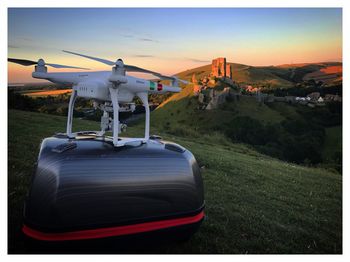 Airplane on landscape