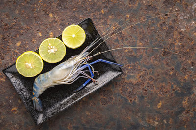 High angle view of fruits