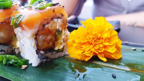 Close-up of food in plate