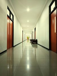 Empty corridor of building