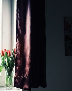 Close-up of flower vase at home