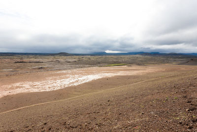 Scenic view of desert against sky