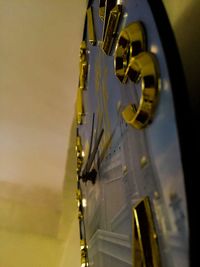 Close-up of airplane on window