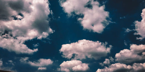 Low angle view of clouds in sky