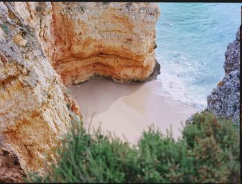 Rock formation on sea shore