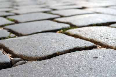 Full frame shot of cobblestone street