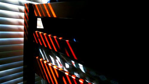 Low angle view of illuminated built structure