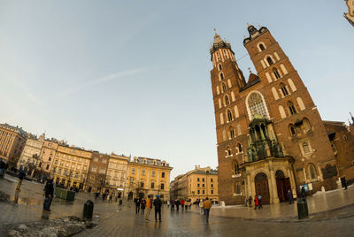 Group of people in front of building