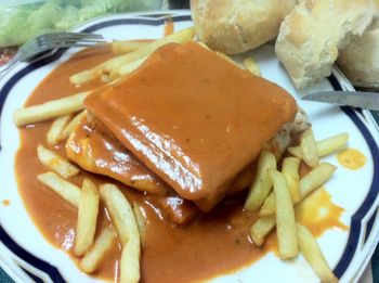 Close-up of served food