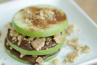 Close-up of bread in plate