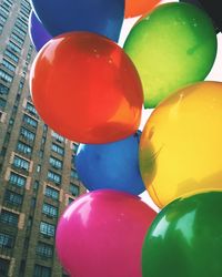Low angle view of balloons