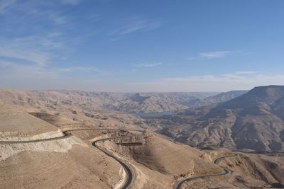 Scenic view of desert against sky