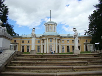 Low angle view of building against sky
