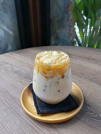 Close-up of coffee on table