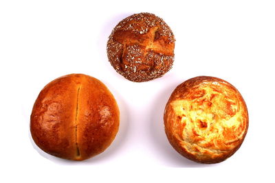 Close-up of fruits against white background