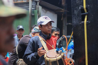 Group of people playing guitar