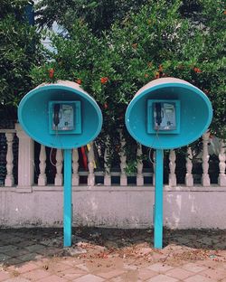 Telephone booth on street