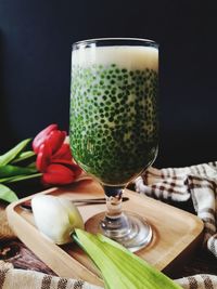 Close-up of drink on table