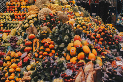 Fruits for sale at market stall