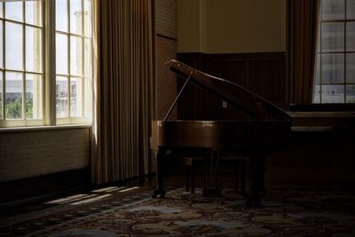 Close-up of old piano