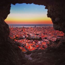 View of sea at sunset