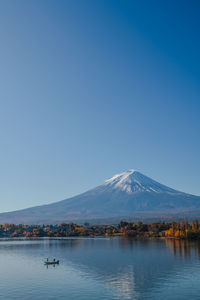 Fuji mountain at lake kawaguchiko, japan.