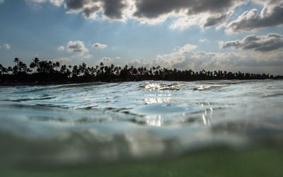 Surface level of sea against sky