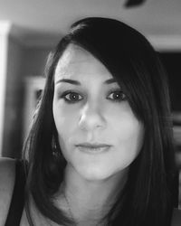 Close-up portrait of a beautiful young woman