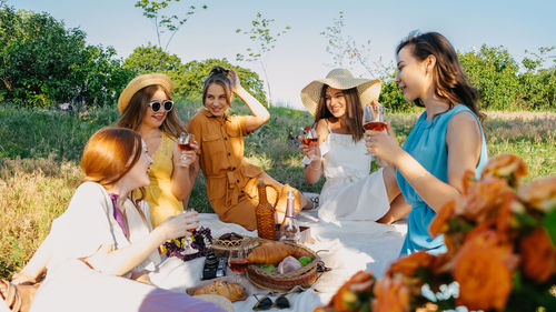 Galentines day. slumber party. summer picnic party ideas, outdoor gathering with friends. young