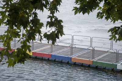 Scenic view of swimming pool by sea