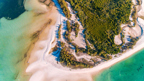 High angle view of beach