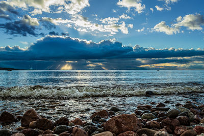 Scenic view of sea against sky