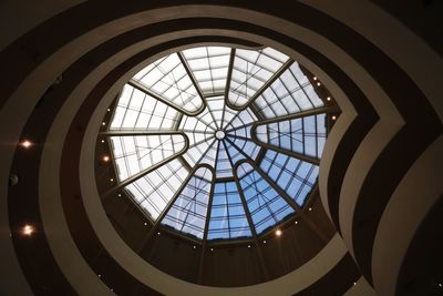 Low angle view of skylight