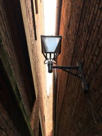 Low angle view of illuminated street light