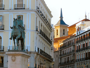 Equestrian statue of king carlos iii in madrid