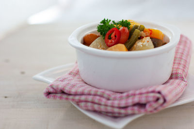 Close-up of salad in bowl