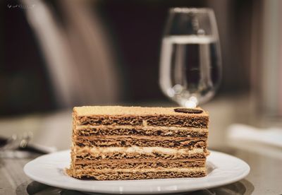 Close-up of cake on table