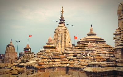 Low angle view of temple building against sky