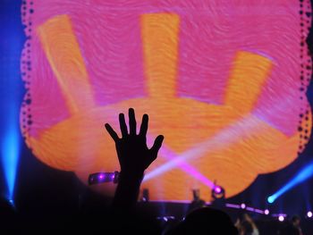 People enjoying music concert