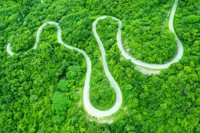 High angle view of road