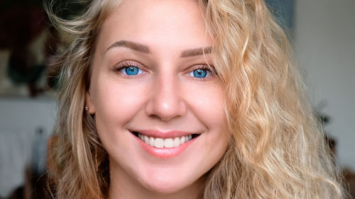 Close-up portrait of young woman