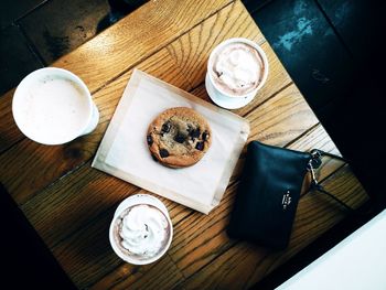 Close-up of coffee cup on table