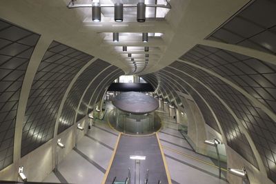 Low angle view of illuminated ceiling